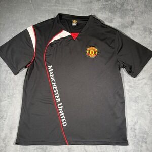 Manchester United Football Club Men's Tee Shirt Jersey Black/Red Size Men's XL